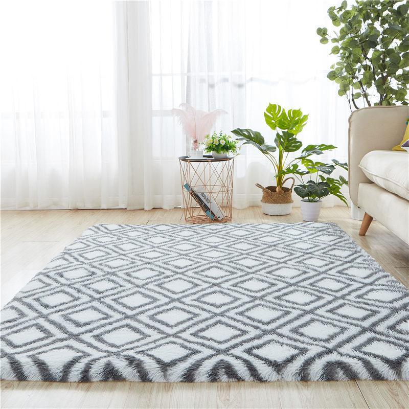 Solid Color Silk Wool Carpet Variegated Tie-Dye Gradual Change Floor Mat Room Coffee Table Mat Internet Celebrity Hair Covered Balcony Bay Window Mat