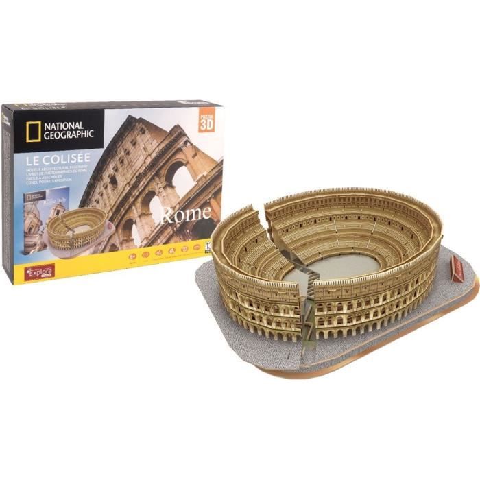 Puzzle 3D lumineux - Colisée - Jeu de construction - EXPLORA - 131 pièces - Dès 8 ans
