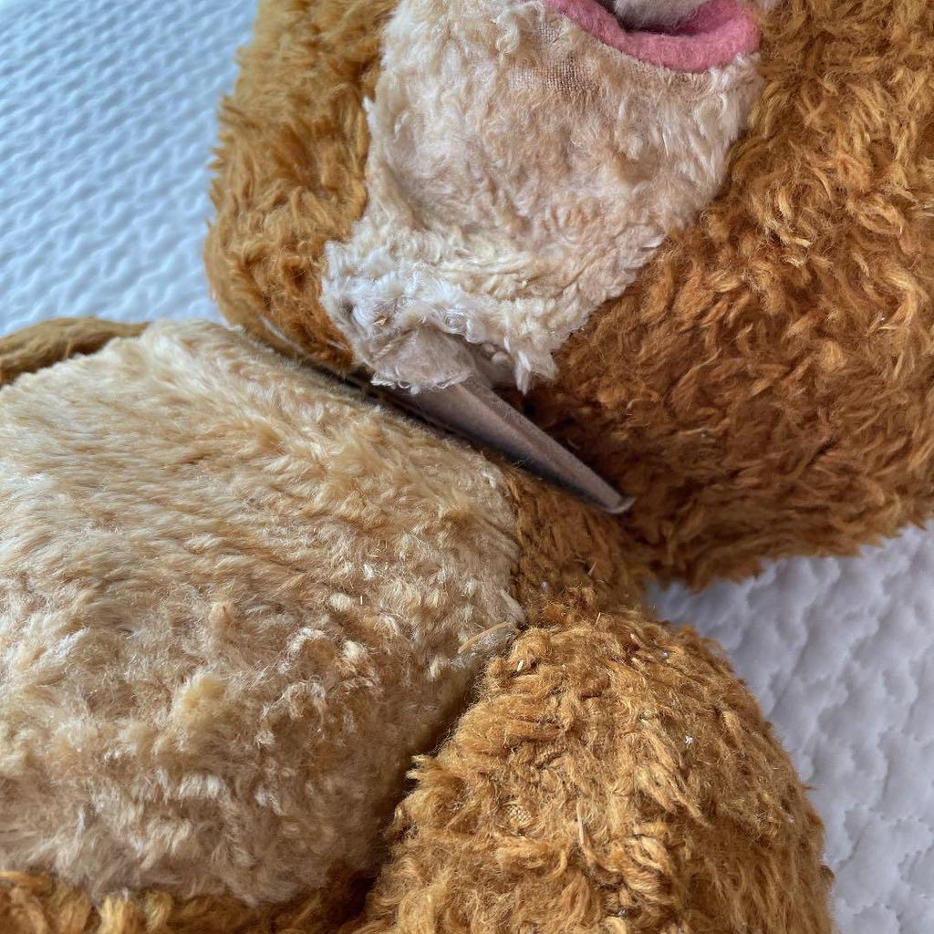 [USED] Anonymous shipping: Antique vintage teddy bear, large stuffed bear.