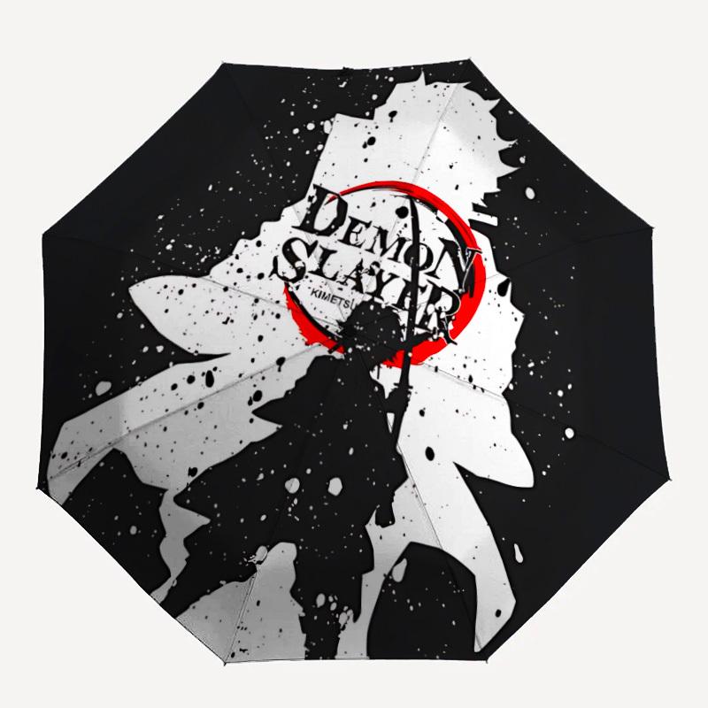 

1pc Demon Slayer Automatic Folding Umbrella, Portable Collapsible Design, 8-Rib Iron Frame, , All-Season Casual Outdoor Accessory yy0901049