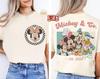 Comfort Color Retro Custom Mickey & Friends Shirt,Disney Vacation Shirt,Checkered Magic Kingdom Family Matching Trip Tee,WDW Disneyland Shir
