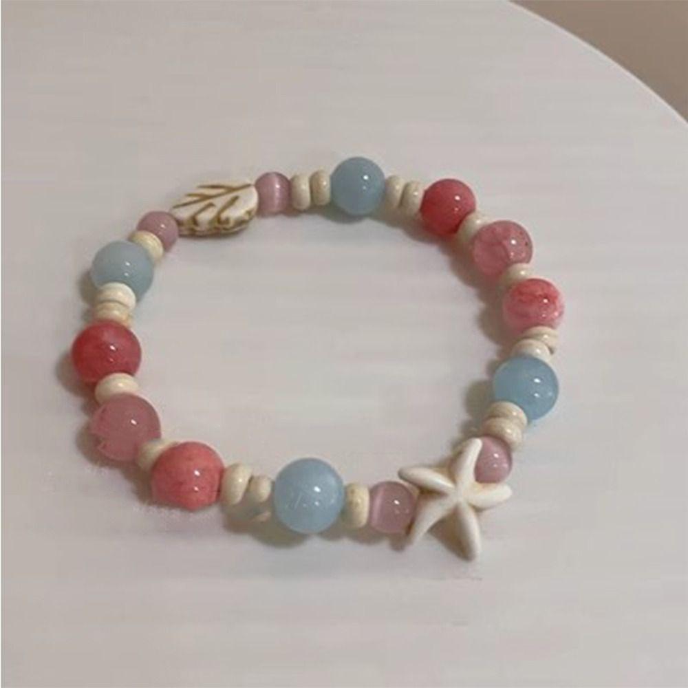 Cartoon Resin Frog Bracelet Korean Style Cute Bead Bracelet Retro Ceramic Fish Bracelet  Gift