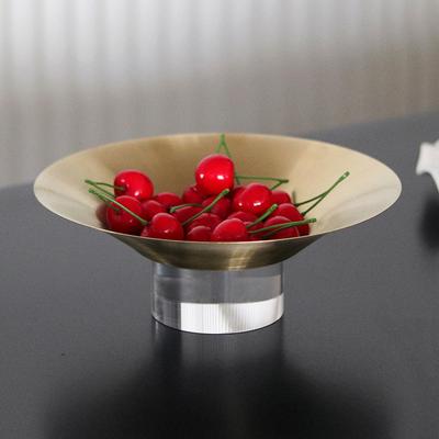 Runde Obstplatte Hochbeinige Metallpalette Obstschale Snackschale Desktop-Aufbewahrungsbehälter Heimdekorationszubehör