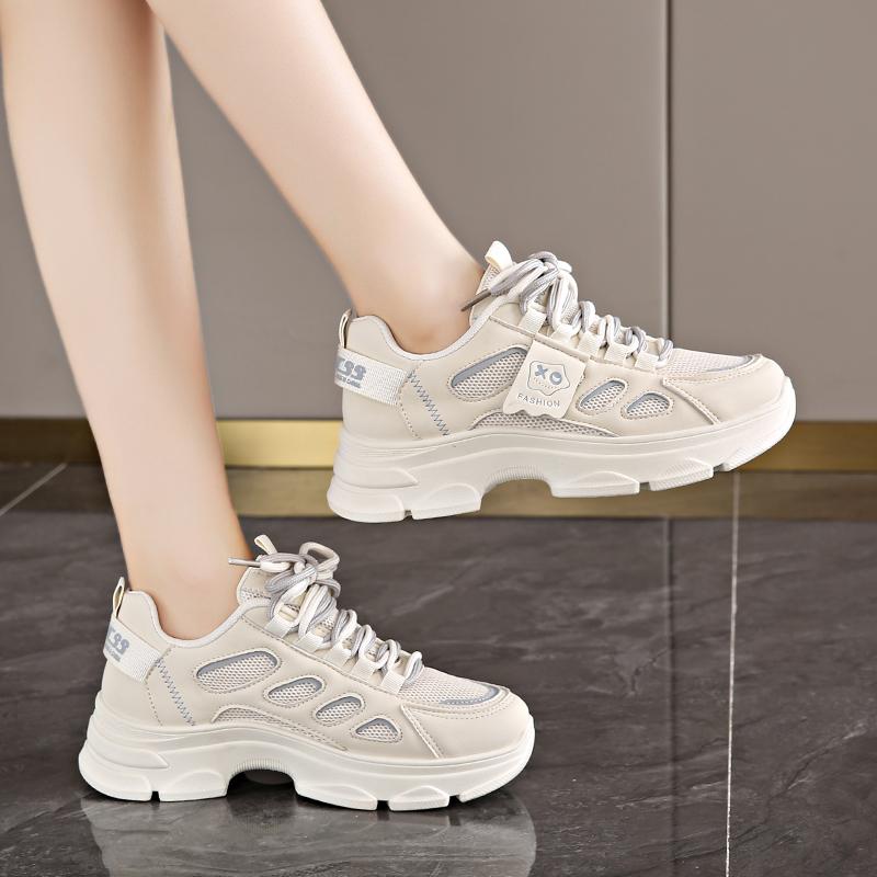 Fashion CRLAYDK Designer Women's Mesh Walking Sneakers Platform Summer Casual Ladies Trainer Shoes Lace Up Comfortable Sports Tennis
