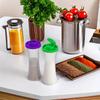 2PCS Plus Salt and Pepper Shaker Moisture-proof Salt Shaker Go Camping Picnic Outdoor Kitchen Spice Jar Dispenser, BBQ Seasoning Jar, Powder Sprinkler