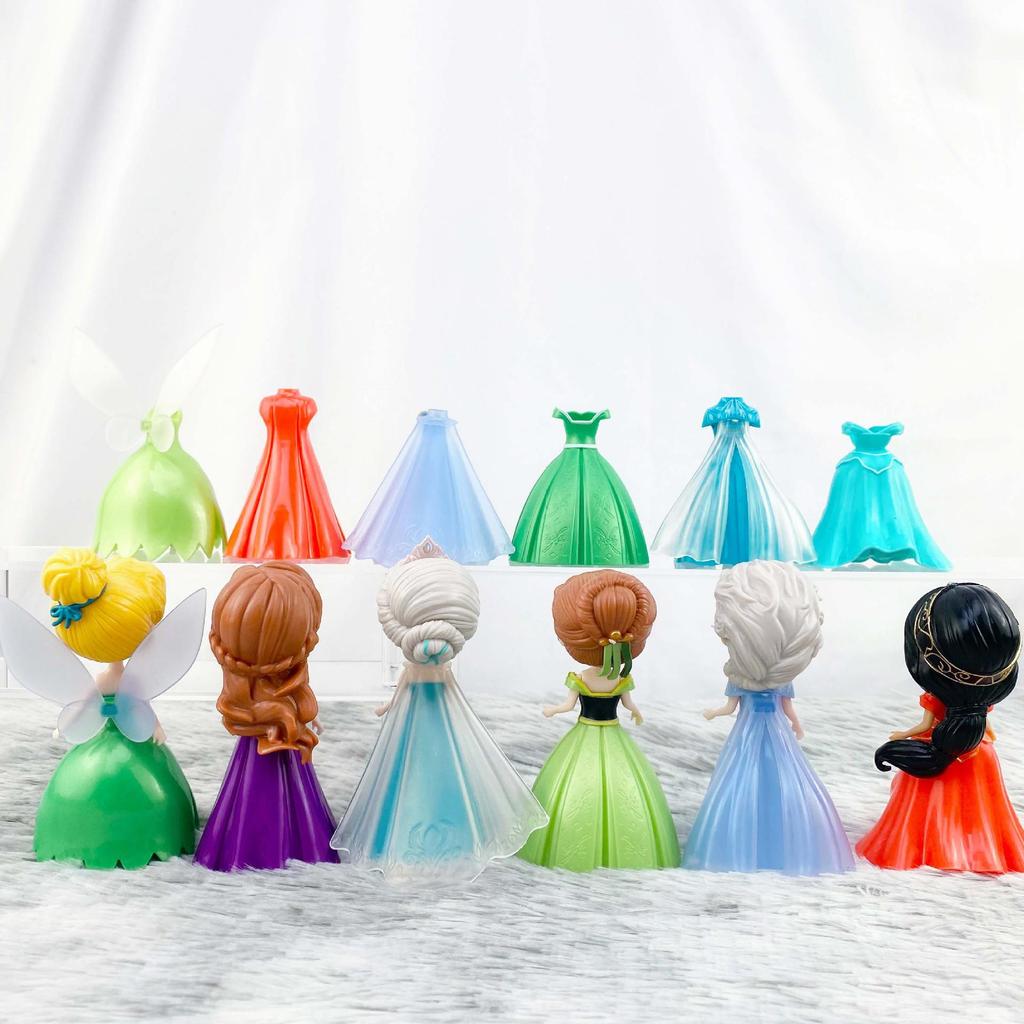 Princess Dress-Up Doll Set with Changeable Clothes, Frozen Theme, Perfect Birthday Gift for Little Girls