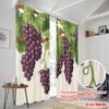 2pcs,2D Plane Printing Print Curtains Vineyard Bounty Polyester Woven (without Rod) All Seasons Ldeal for Various Room Types