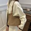 Bag women's new beautiful shoulder seaside vacation wind beach bag woven straw bag commuter tote bag