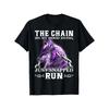 European Sizes Men'S Gothic Wolf & Chains Graphic T-Shirt - "The Chain On My Mood Swing" & "Just Snapped Run" Print
