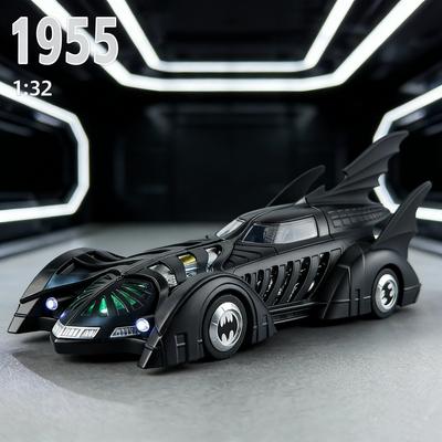1:32 Batmóvel De Batman Para Sempre 1995 Liga de Metal Modelo de Carro em Escala Metal Fundido Miniatura de Carro SomLuz Coleção Carro de Brinquedo Presentes