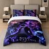 3Pcs Bed Set,Solo Leveling 1 Duvet Cover and 2 Pillowcases, Printed Bedding Decor For Guest Room