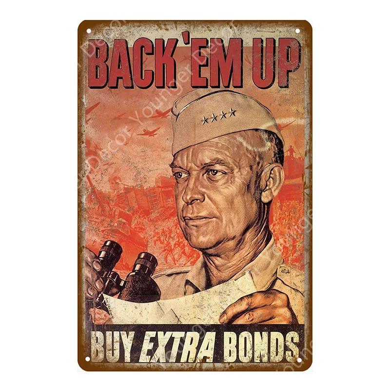 World War Metal Signs Russian Military Political Poster Vintage Wall Decorative Plaque For Pub Bar Club Home Decor YJ039