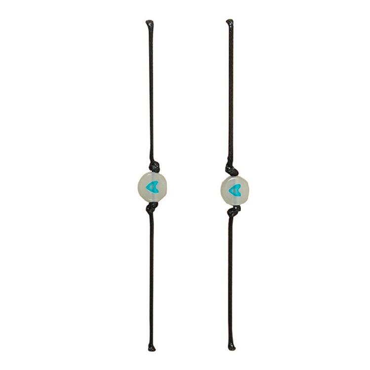 2xPinky Promise Bracelets Friendship Couple Matching Bracelet with Luminous Bead