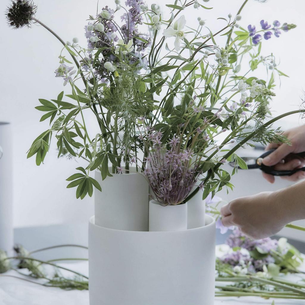 TAMAKI Vază de flori Alb 6 x 19 cm AYA T-910498