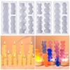 3-in-1 Candle Molds Long Candle Molds Waving/Heart Candle Molds for Making Candle Soap Baking DIY Craft Valentines Gift