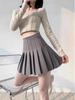 High-Waisted Pleated Mini Skirt - Autumn/Winter Fashion, Trendy Slim Fit for Women