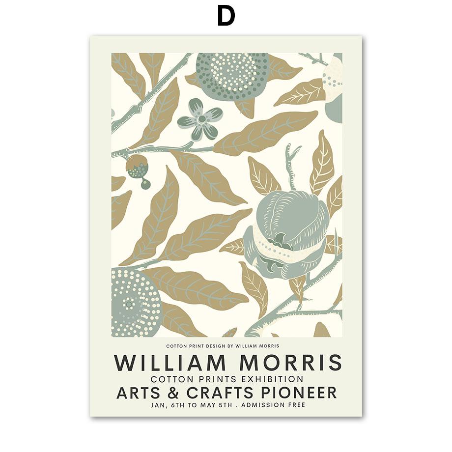 William Morris Museum Utställning Galleri Väggkonst Nordiska affischer Dukmålning Och tryck Väggbilder för vardagsrumsinredning