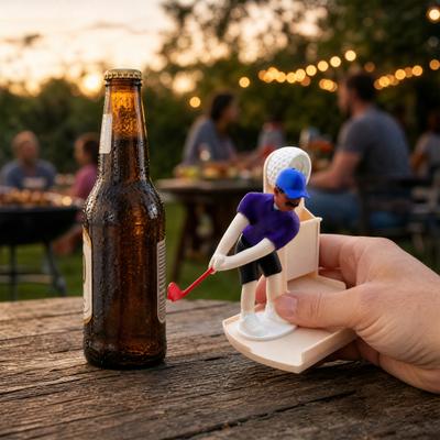 Otvírák na láhve, Tvar piva Golfový švih, Zábavný doplněk ke stolní hře Odolný Kreativní ozdoba, pro domácí bary a večírky