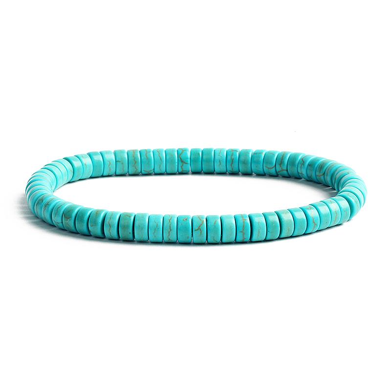 Bohemian Turquoises Beads Bracelets for Women Reiki Nature Stone Cube Cylinder Irregular Bracelets Healing Healthcare Jewelry