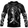 3D Printed Skull Graphics Men's Hoodie Tops Fashion Unisex Sweatshirt Spring Hip Hop Streetwear Oversized Casual Men's Clothing