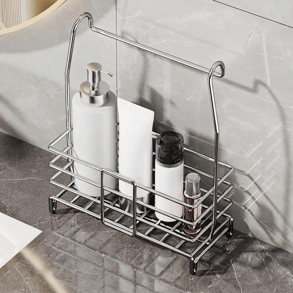 Wall Mounted Hanging Shower Basket No Drill Shower Storage Rack Toiletries Organizer for Shower