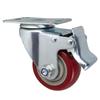 Leise Universal-Kastanienrot-Rollen mit Bremsen - 3", 4", 5" Polyurethanräder für Lagerwerkzeuge und Transportwagen