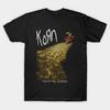 Men Black Print T-shirt Korn No-Cut Transfer Paper Print Cotton Tshirt