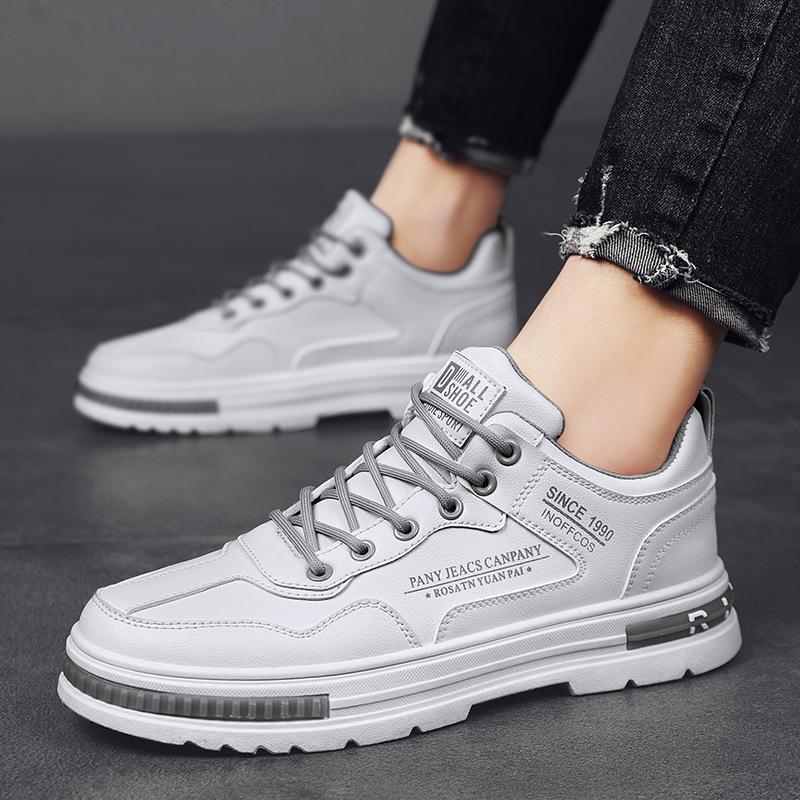 Frühling 2023 Herren Leder Dicksohlige Martin Schuhe: Modisch, Vielseitig und Lässig.