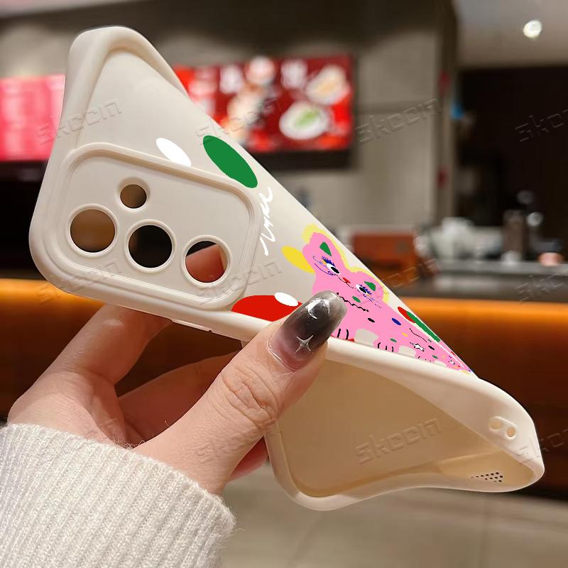 Kawaii Pink Cat Pattern Phone Case For Samsung Galaxy S25 S24 S23 S22 S21 Ultra Plus S20 FE A54 A55 A15 A35 Silicone Soft Cover