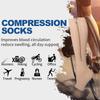 Elastik Sıkıştırmalı Fermuarlı Çoraplar - Unisex Spor, Ter Emici, Güzel Bacak Şekillendirici Çoraplar