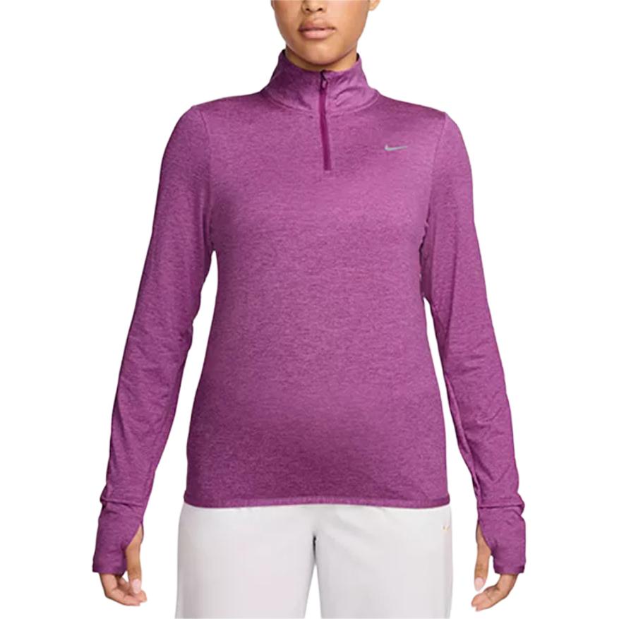 

Nike Logo Print Stand Collar Pullover Long Sleeve T-Shirt Women Tops Rose FB4317518 L