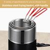 Stainless Steel Frying Basket and Filter Basket Set, with Handle, Foldable, Deep Pot Filter, Suitable for Frying, Draining
