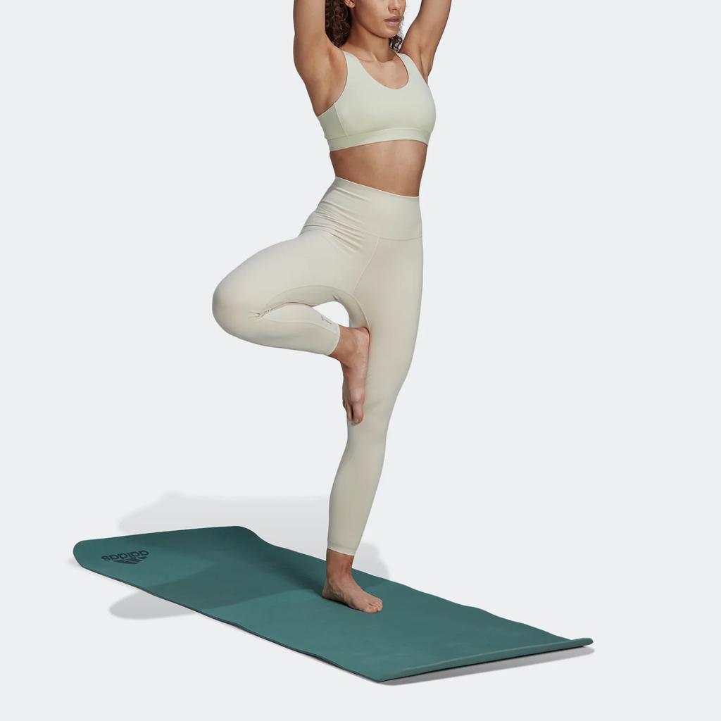 Adidas Yo Lux 78 Solid Color Yoga Sports Leggings Women Leggings Gray HK6605