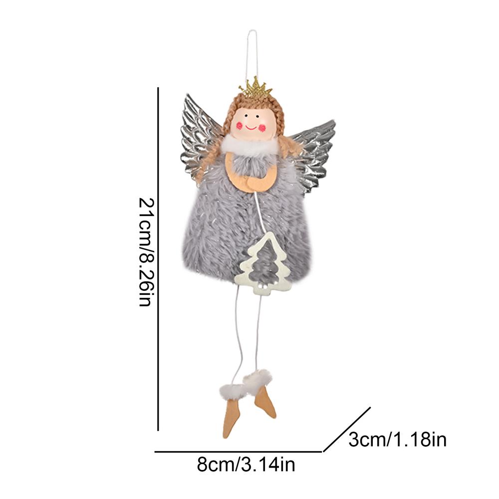 Christmas Angel Girl Doll Pendant Xmas Tree Hanging Pendants Angel Girl Plush Toy Christmas Home Decoration Kids Gifts