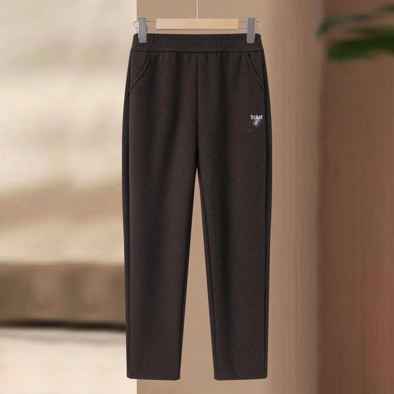 Hodo Women's Plush Lined Wool Blend Straight-Leg Casual Pants