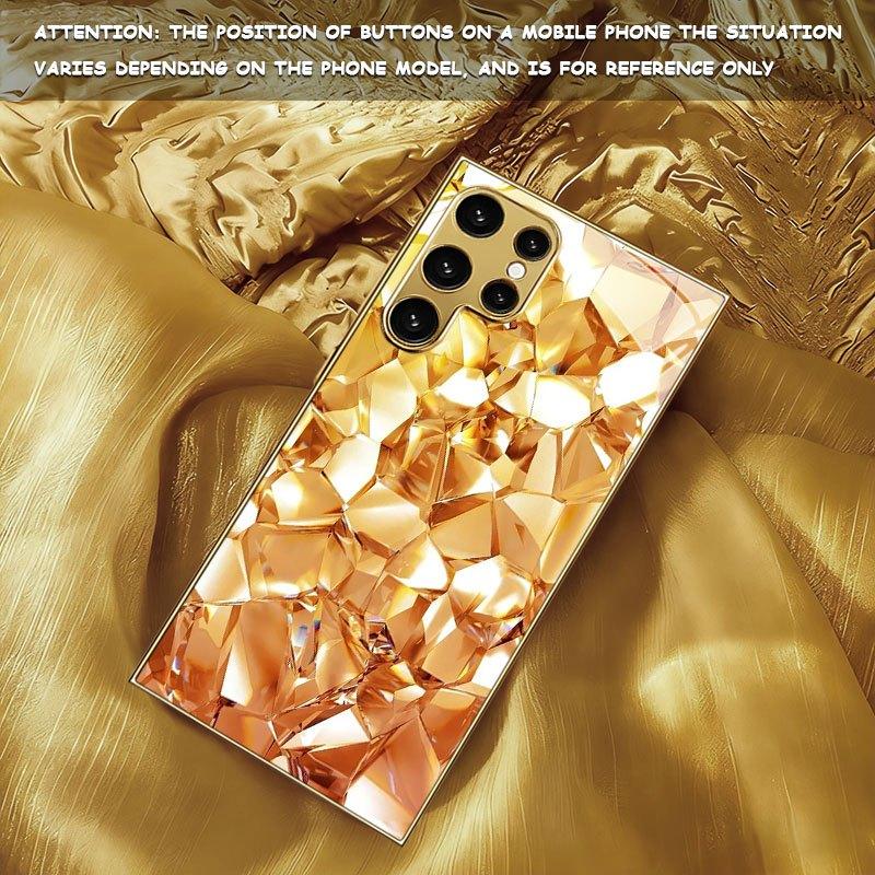 Fashion Atmosphere Simplicity High-end Electroplating Glass PhoneCase for Samsung Galaxy S26 S25 S24 S23 S22 S21 FE Ultra Plus