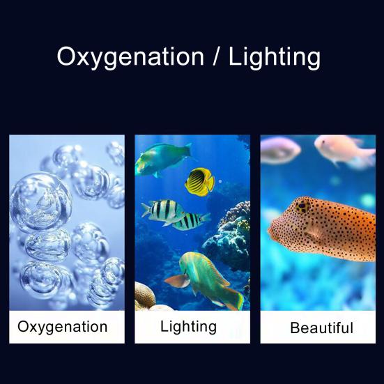 Aquariumlampe Bunt Sauerstoffanreichernd Blasenlicht Wasserdicht LED Dekorlampe für Aquarium