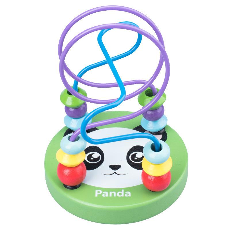 Kids 8-Note Xylophone Lacing Clock Rainbow Tower Four Sets Column Shape Board Worm Twist Baby Educational Toy MHWJ-003