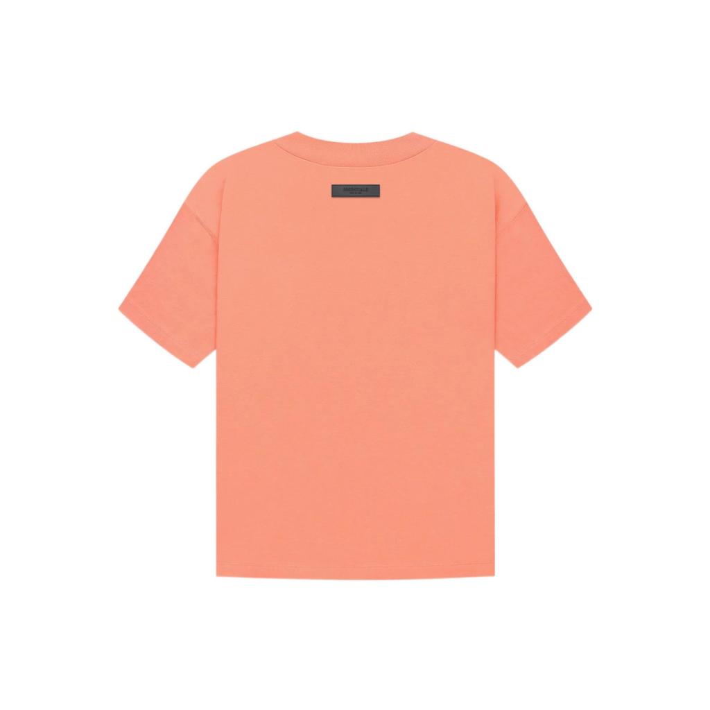 Fear of God Essentials FW22 Womens SS Tee Coral Solid Color Round Neck Pullover Short Sleeve T-Shirt Women Tops FOG-FW22-015