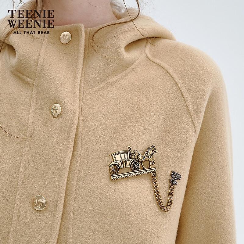 Teenie Weenie Women's Hooded Wool Blend Coat