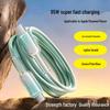 65W Ice Crystal Gradient Braided Fast Charging Cable for Apple, Huawei, and Type-C Devices, PD27W Compatible