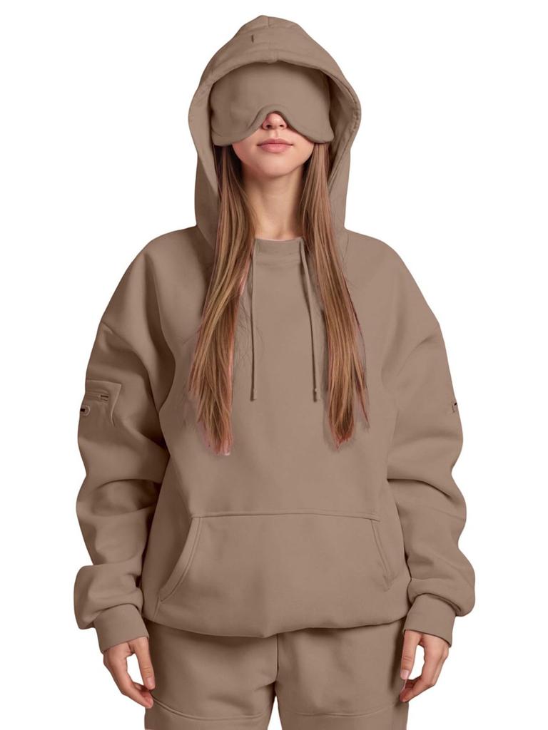 Felpa a tinta unita oversize Autunno Inverno Streetwear Uomo Donna Pullover
