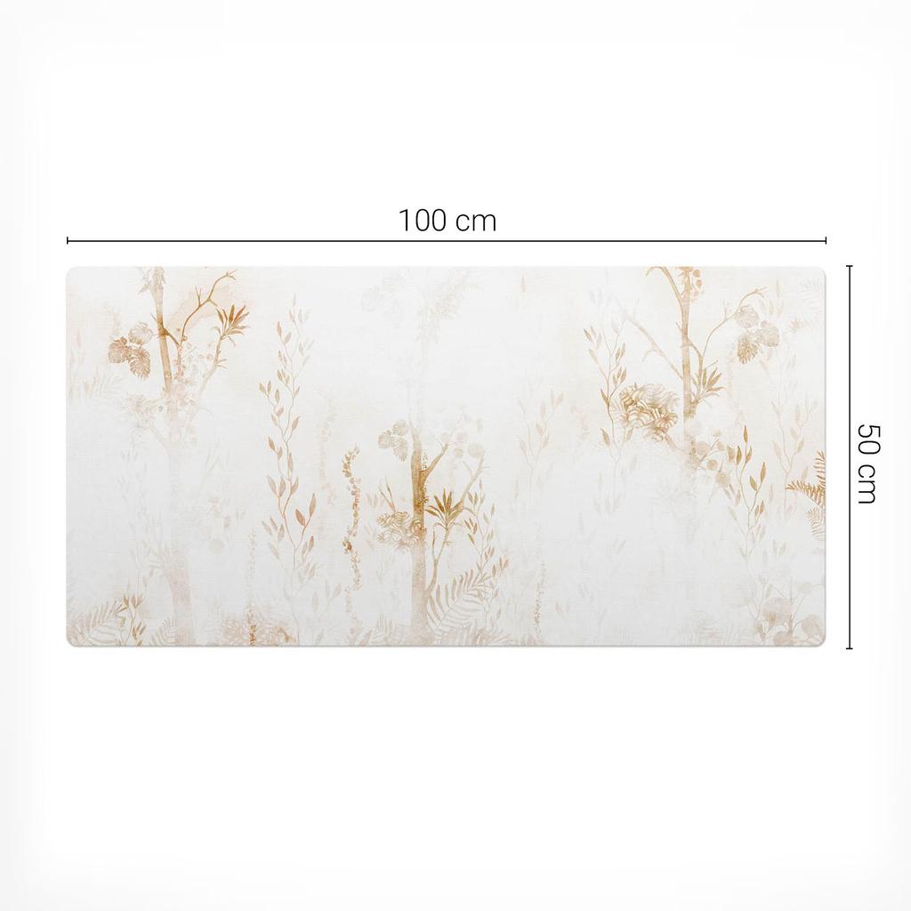 Podkładka Mata Ochronna Biurko Klawiatura Mysz Subtelna Flora 100X50 Cm