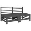 VidaXL Canapés Centraux de Jardin 2 pcs, Sièges avec Dossier, Meubles de Terrasse Patio Arrière-cour Balcon Extérieur, Gris 825641