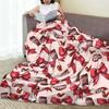 Dr Pepper Ribbon Blanket Flannel Summer Air Conditioning Drink Portable Warm Throw Blankets for Home Couch Plush Thin Quilt