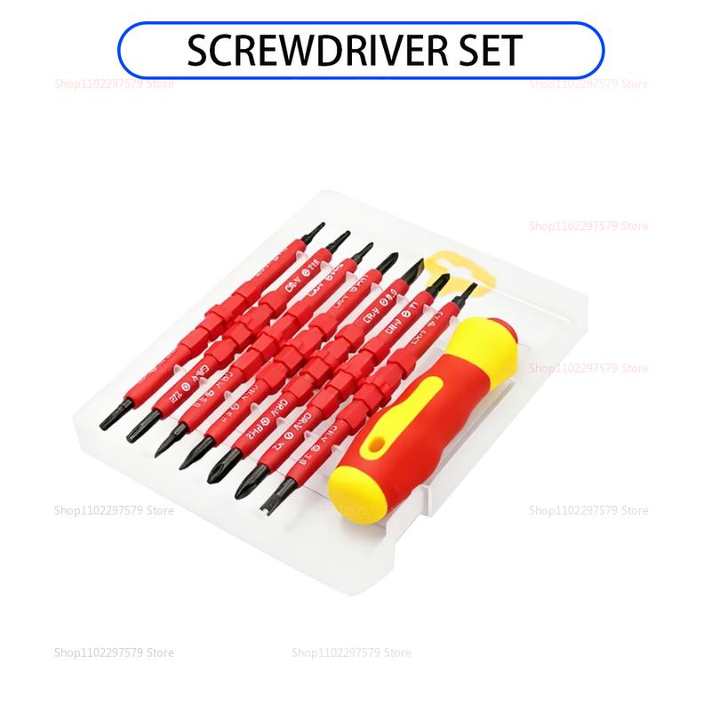 13pcs 8pcs Electrician Repair Tools Kit 1000V Insulated Changeable Screwdrivers Set Magnetic Bits Multi-Tool for Electrical Work