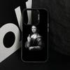 Humorous M-Mona L-Lisa Art Phone Case For iPhone 17,16,15,14,13,12,11 Plus,Pro Max,XS,Colored Silver Plated Inside Cover