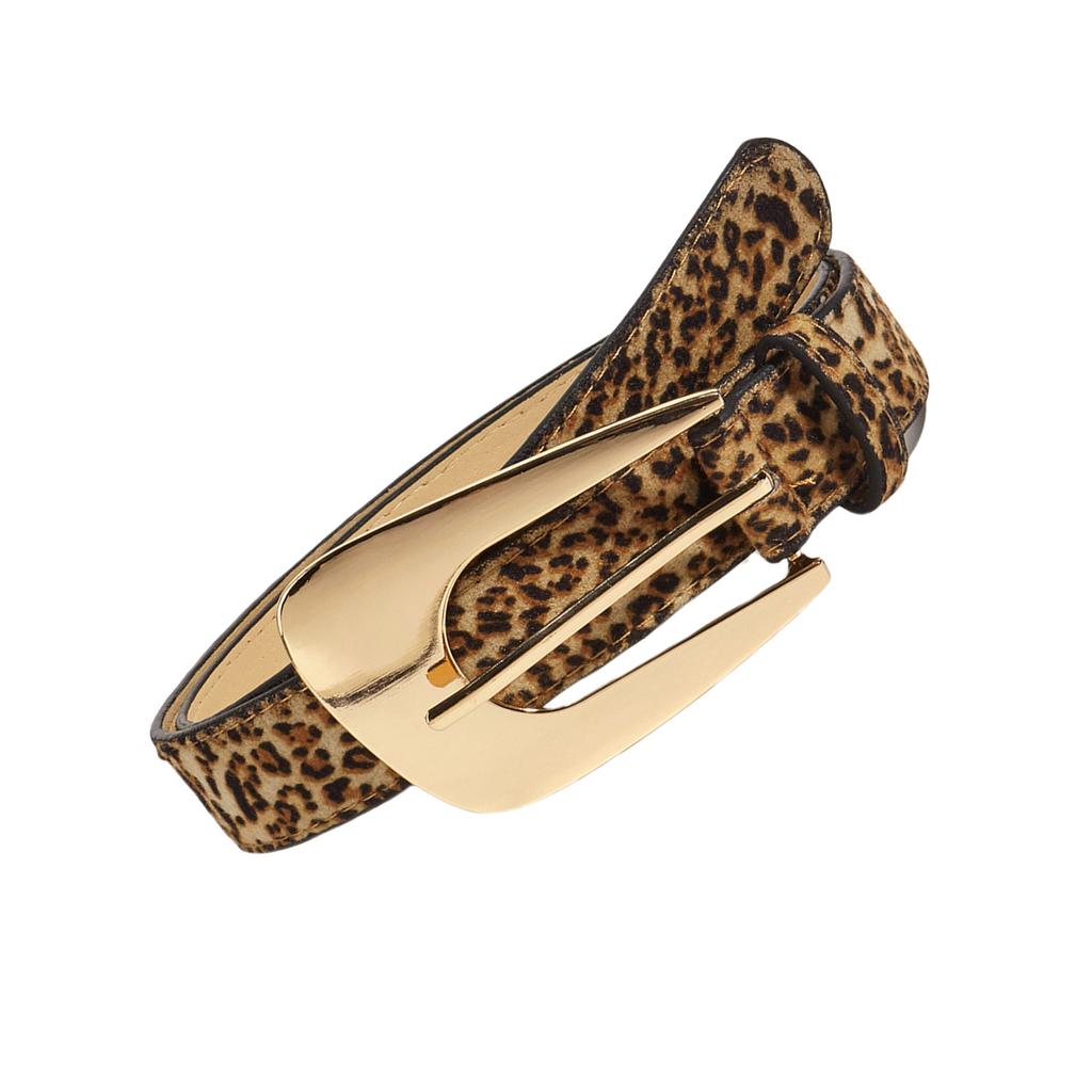 Unique Waist Belt Leopard Print Chain for Cowboy Cowgirl Stylish Buckle Retro Waistband Waist Chain Belt