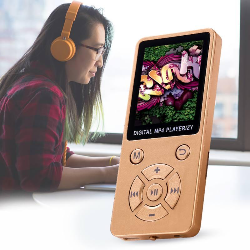 RUIRUIYU Mini Shiny USB Clip LCD Screen MP4 Media Player Support 32G TF Card Ultra Thin Lossless Sound MP4