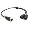 Audio Splitter Cable 5 Pin DIN Male to Dual Female High Transmission Audio Splitter Cable for Synthesizer Organ Electric Piano Midi Guitar